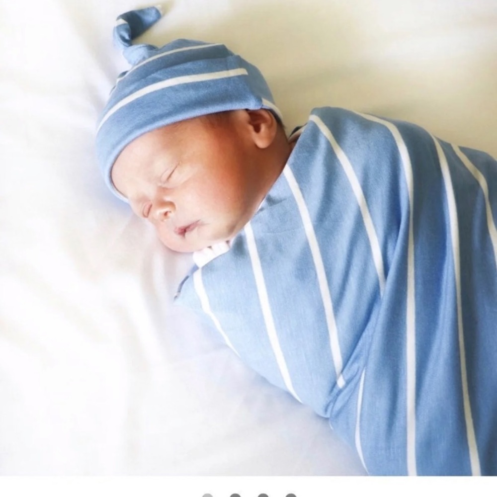 MilkMaid Goods swaddle blanket and hat